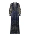 Camilla Shaped Waistband Dress With Gathered Sleeves The Egypt Effect In Black
