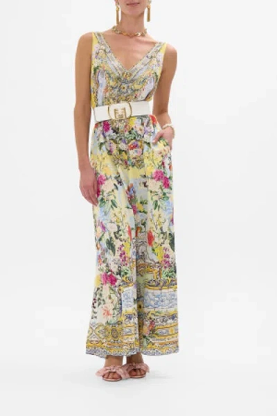 Camilla V Neck Flared Jumpsuit Flor Fantastica