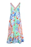Camilla V Neck Flared Jumpsuit Topkapi Pop In Multi