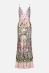 Camilla V Neck Full Length Bias Slip Dress Cave Of Wonders