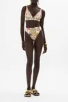 Camilla Egyptian Rose V-neck Hardware Bikini Top
