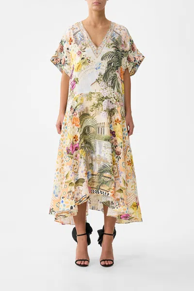 Camilla V Neck Kaftan With Drop Waist The Architects Of Alcázar In Multi
