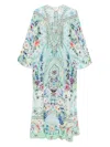 Camilla Womens Sunrise In Sintra V-neck Silk Kaftan In Blue