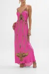 Camilla V Neck Long Bias Slip Dress With Train Song Of The Scarab