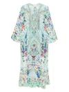 Camilla Womens Sunrise In Sintra V-neck Silk Kaftan In Blue