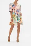 Camilla V Neck Puff Sleeve Short Dress Haute Passport