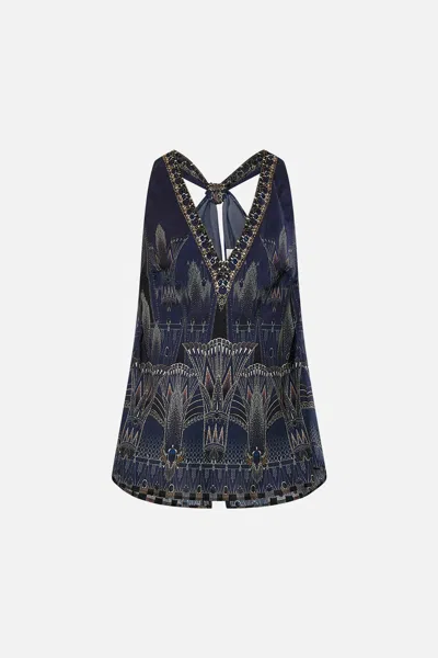 Camilla V Neck Top With Knot Back The Egypt Effect