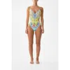 Camilla V Neck Underwire One Piece With Scoop Back In Multi