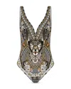 Camilla Temples Of Dendara V Wire One-piece Swimsuit In Temples Of Dendara