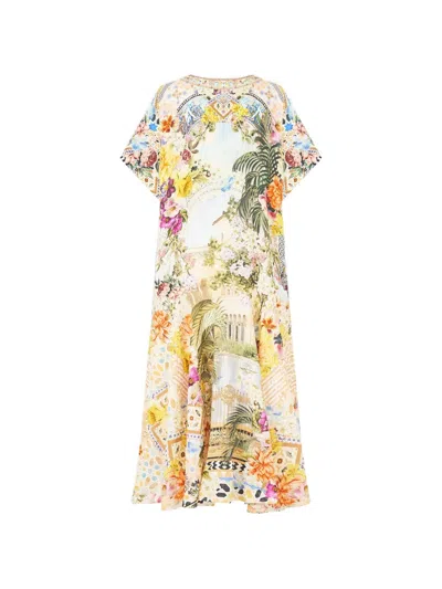 Camilla V-neck Kaftan In Neutral