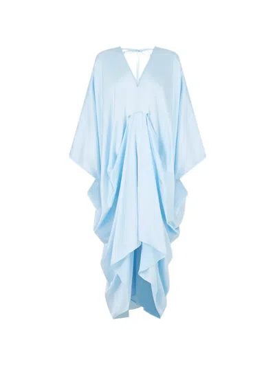 Camilla V-neck Maxi Dress In Blue