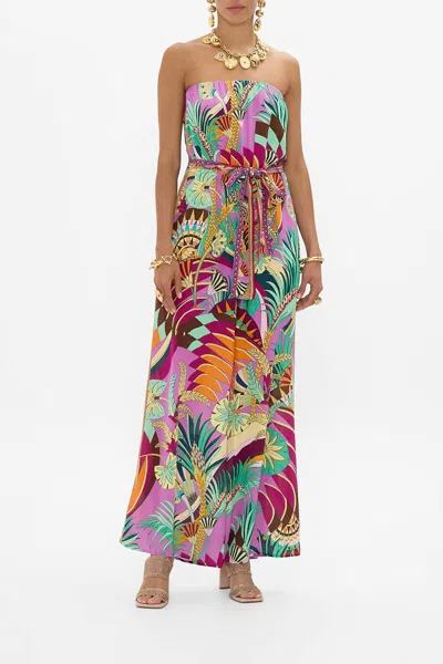 CAMILLA WAIST STRAPLESS JUMPSUIT IN GIZA GODDESS