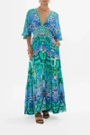 Camilla Waisted Dress With Hem Ruffle Land Of Wonder In Land Of Wonder