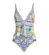 Camilla Wall To Wall Tie Tri One-piece Swimsuit In Blue