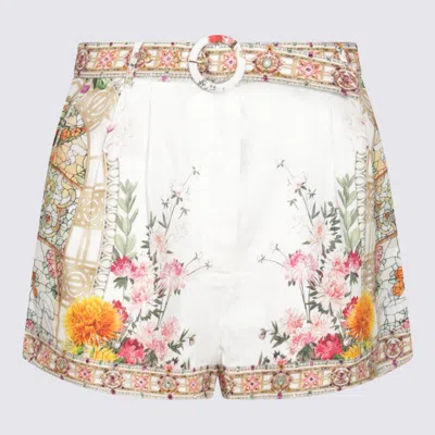 CAMILLA CAMILLA WHITE SILK SHORTS