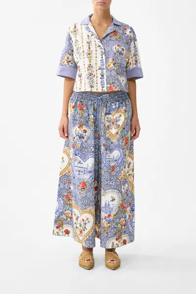 Camilla Wide Leg Elastic Waist Pant The Pottery Parlour In Animal Print