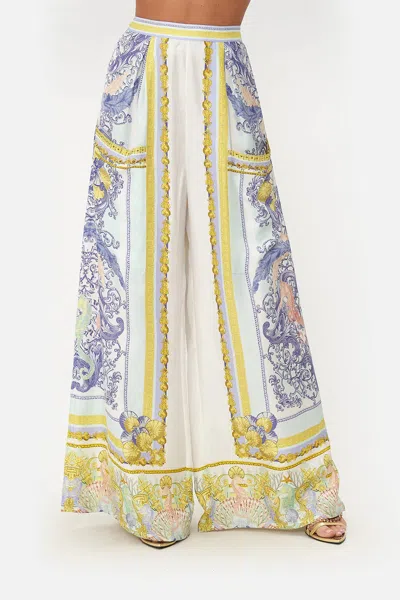 Camilla Wide Leg Trouser Front Pockets Star Of The Sea In Blue