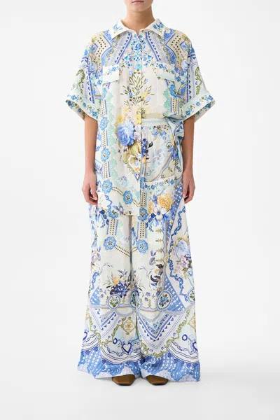 Camilla Wide Leg Trouser With Front Pockets My Homespun Heart In White