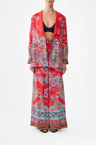 Camilla Wide Leg Waisted Pant Artisans Of Anatolia In Multi