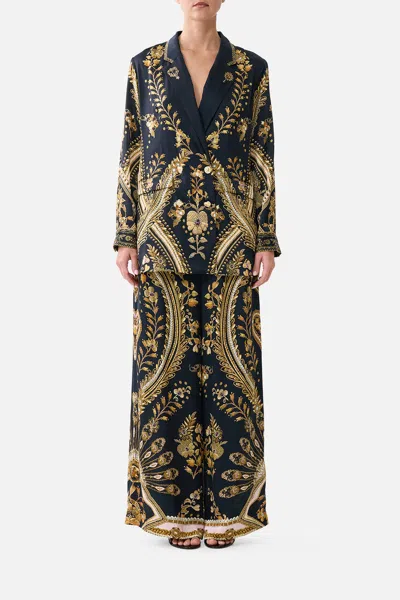 Camilla Wide Leg Waisted Pant Taurus Rising In Black