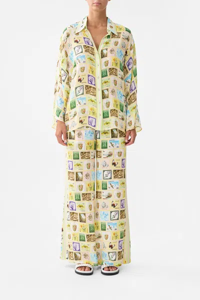 Camilla Wide Sleeve Blouse With Love From Lisbon In Yellow