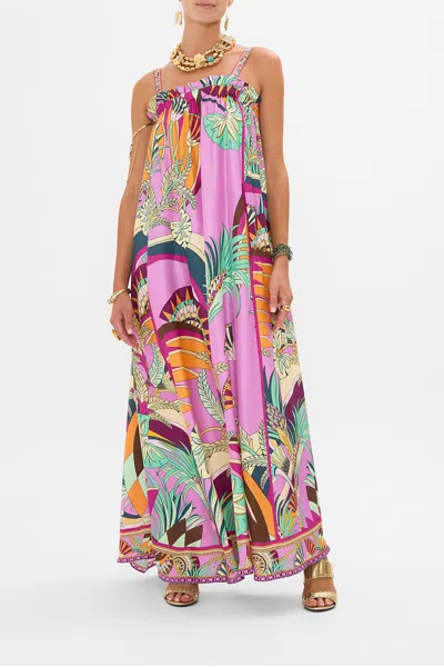 Camilla Wide Strap Sundress Giza Goddess In Pink