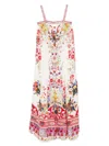 Camilla Crystal-embellished Printed Linen Maxi Dress In Multi