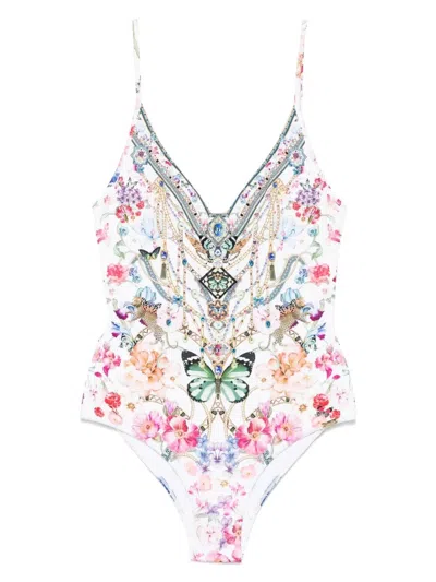 Camilla Wired V-neck One Piece In Multi