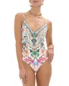 Camilla Wired V Neck One Piece Swimsuit In Monserrate Magic In Monserrate Magic