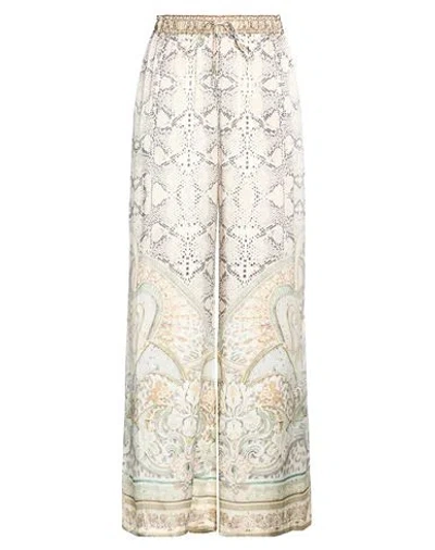 Camilla Woman Pants Beige Size L Silk In Neutral