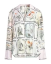 Camilla Botanical-print Silk Shirt In Pink
