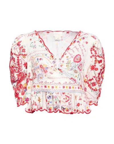 Camilla Woman Top White Size M Linen