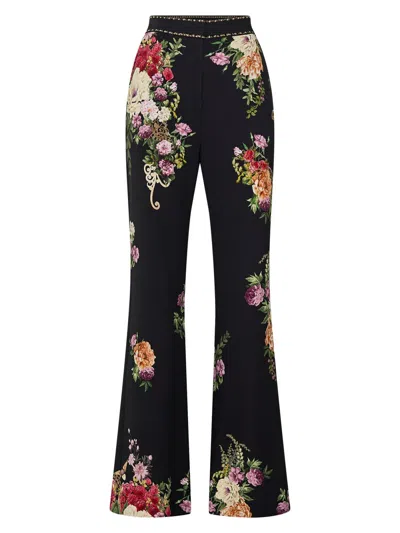 Camilla Women's Adorned Floral Flared Pants