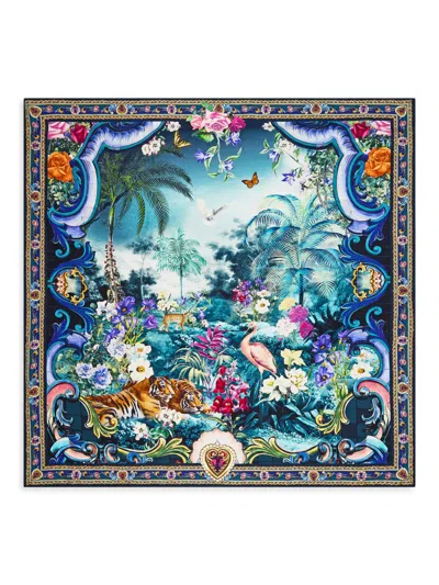 Camilla Women's Basked In Baroque Large Jungle Silk Square Scarf In Multi