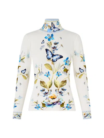 Camilla Women's Botanical Ballads Jersey Turtleneck Top