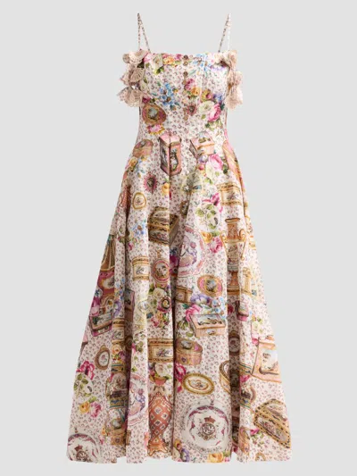 Camilla Women's  X The Met In The Heart Of Art Linen-silk Dress In White