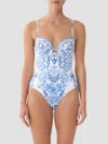 Camilla Continuous Underwire Moulded Cup One Piece Ceramic Panoramic In Blue