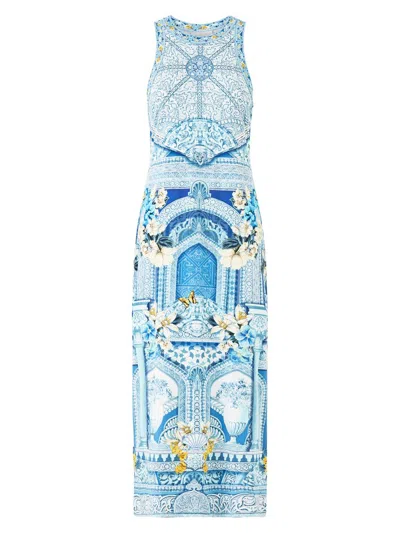 Camilla Women's De Nada Grenada Jersey Tank Maxi Dress In Blue