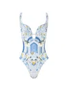 Camilla Continuous Underwire One Piece With Keyhole De Nada Granada In Multi