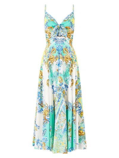 Camilla Women's Dial Up The Tiles Silk Maxi Dress In Multi