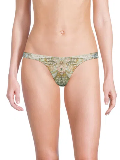 Camilla Women's Embellished Printed Bikini Bottom