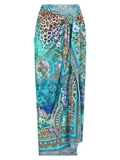 Camilla Women's Flamenco Euphoria Long Sarong In Blue