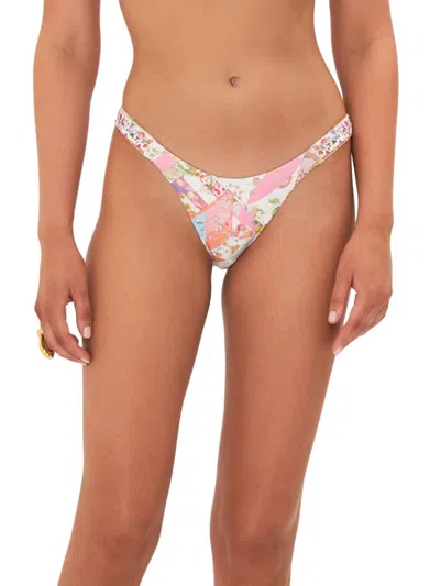 Camilla Women's Floral Low-waist Bikini Bottom In Sew Yesterday