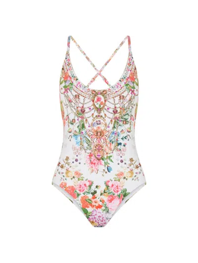 Camilla Women's Floral One-piece Swimsuit In Sew Yesterday