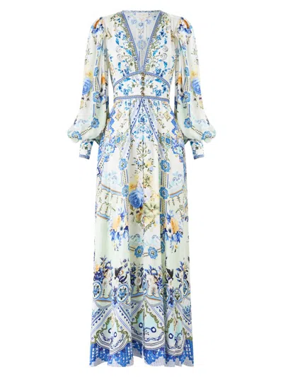 Camilla Shaped Waistband Dress With Gathered Sleeves My Homespun Heart In White