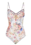 Camilla Rouched Side One Piece Friends With Frescos In Multi