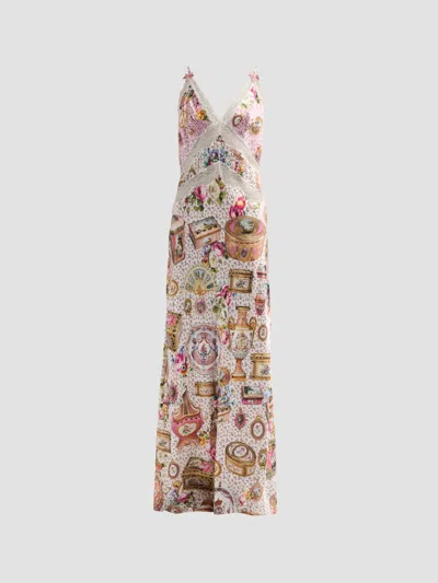 Camilla Women's In The Heart Of Artsilk Maxi-slipdress In Pink