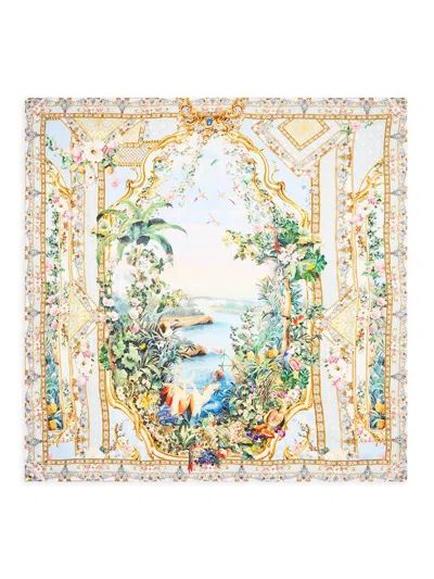 Camilla Women's Large Crystal-embellished Printed Silk Scarf In Sisi Society