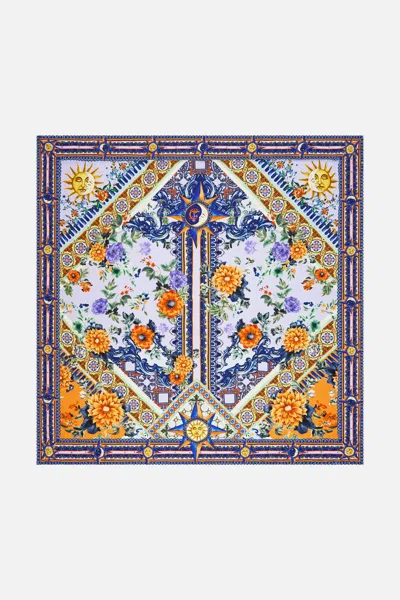 Camilla Women's Large Square Scarf In Luscious In Lisbon In Multi