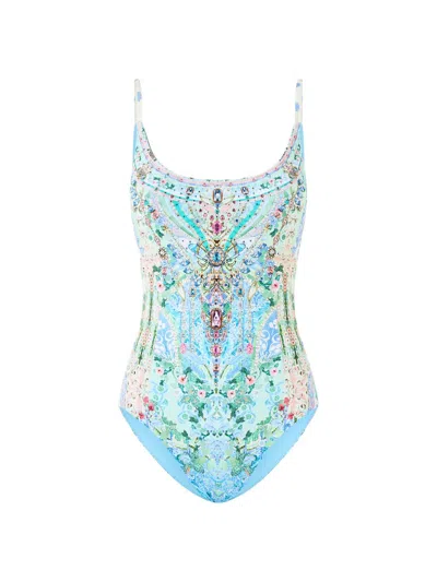Camilla Printed Swimsuit In Blue